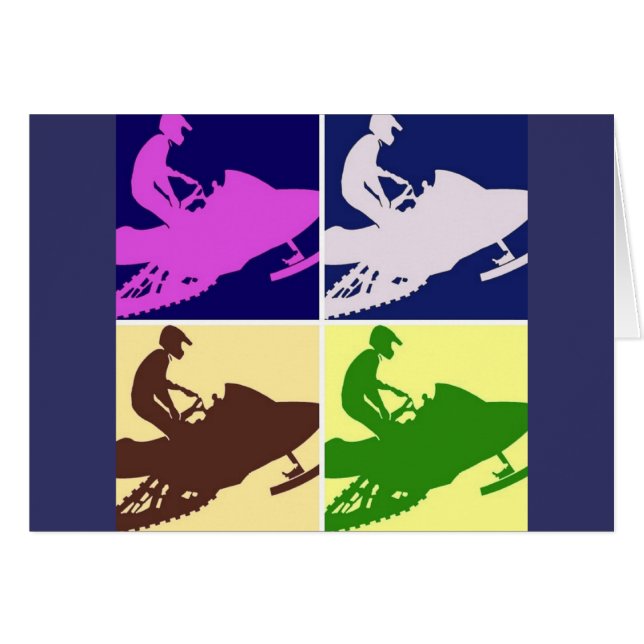 Schneemobil/Pop Art (Vorderseite (Horizontal))