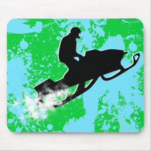 Schneemobil-Powder Mousepad