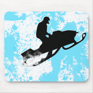 Schneemobil-Powder Mousepad
