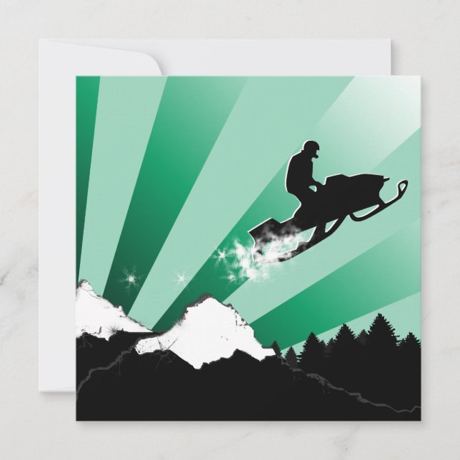 Schneemobil : Pthalo-Powder Einladung (Vorderseite)