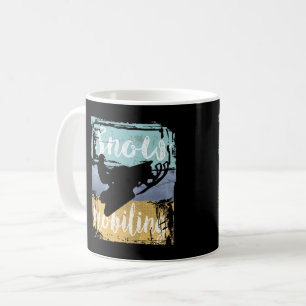 Schneemobil Retro Style Snowmobiling Kaffeetasse