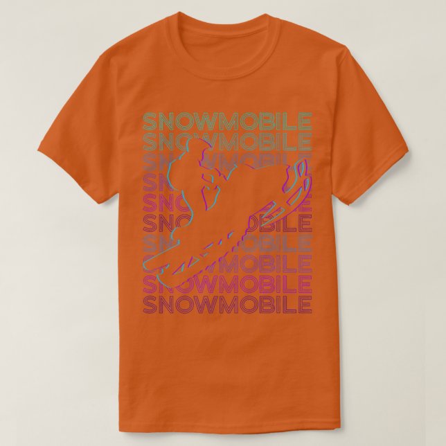 Schneemobil Retro T-Shirt (Design vorne)