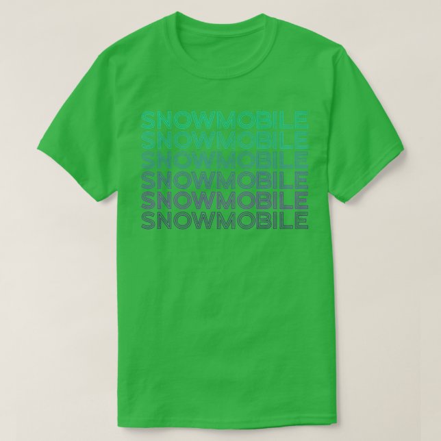 Schneemobil Retro T-Shirt (Design vorne)