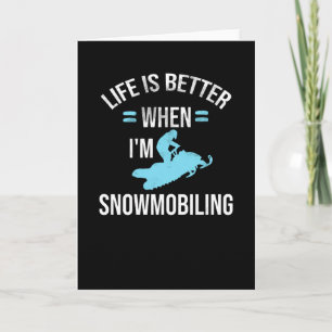 Schneemobil Schneemobil Lover Snowmobile Rider Karte
