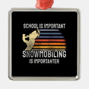 Schneemobil Schneemobilfahren Ornament Aus Metall
