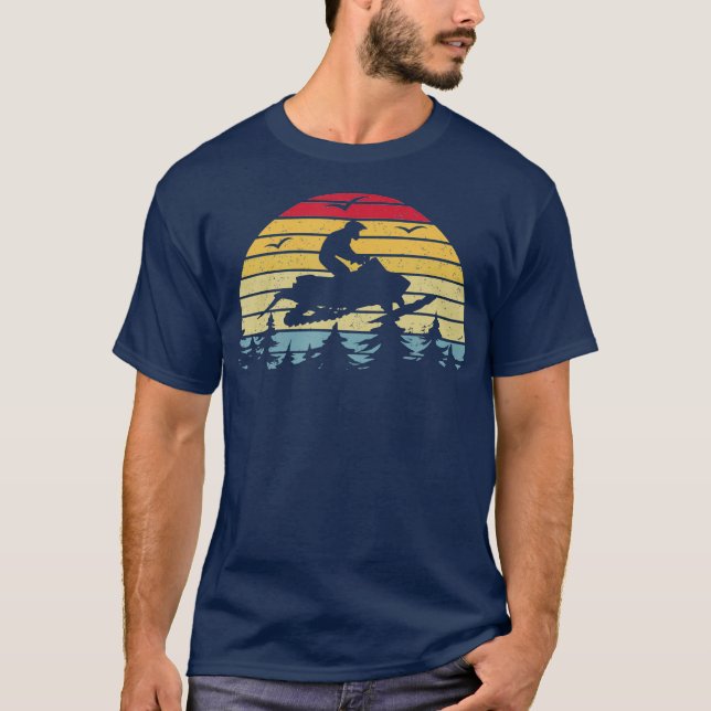 Schneemobil Skidoo Retro Skidoos Berg T-Shirt (Vorderseite)