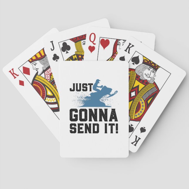 Schneemobil Spielkarten (Rückseite)