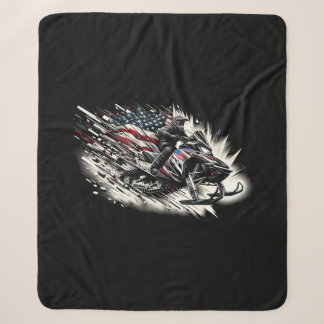 Schneemobil T Schneemobilfahren Freiheit Flagge La Sherpadecke