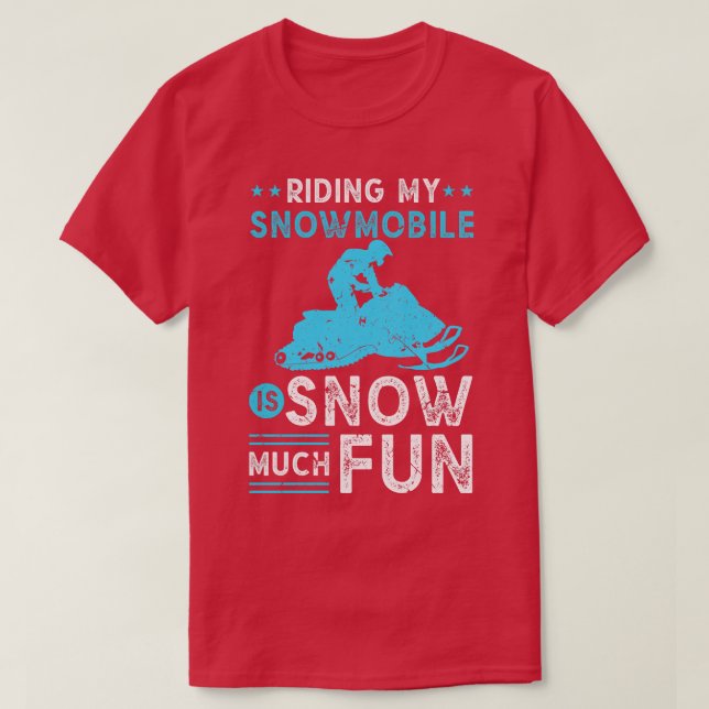 Schneemobile Männer Schlitten T-Shirt (Design vorne)