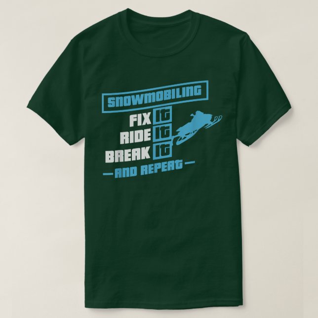 Schneemobile Schneekatze T-Shirt (Design vorne)