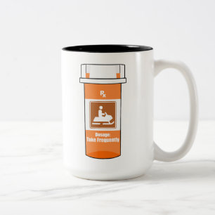Schneemobilfahren ist meine Droge Zweifarbige Tasse