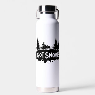 Schneemobilfahren - Schnee bekommen Trinkflasche