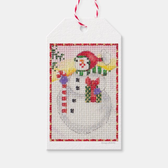 Schneemobsgeschenk Geschenkanhänger (Vorderseite)