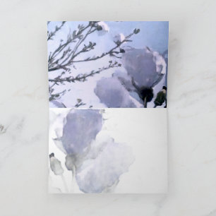 Schneemohn Inlay-Karten mit Falz Feiertagskarte