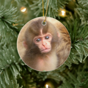 Schneemonbabyporträt Keramik Ornament