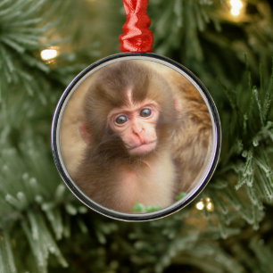 Schneemonbabyporträt Ornament Aus Metall