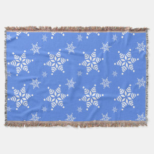 Schneemuster, Weiße Schneeflocken, Schnee, Blau Decke