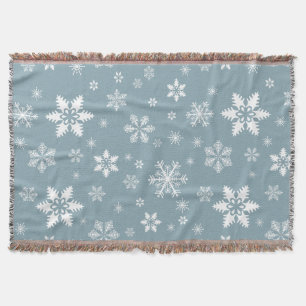 Schneemuster, weiße Schneeflocken, Schnee, Grau Decke