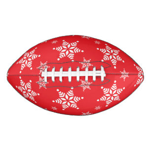 Schneemuster, Weiße Schneeflocken, Schnee, Rot Football
