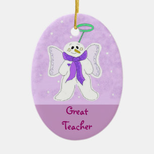 Schneengel für einen großartigen Lehrer Keramik Ornament