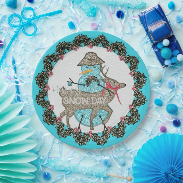 Schneepapierplatte Pappteller