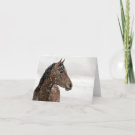 Schneepferd, Personalisierte Botschaft Feiertagskarte