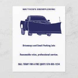 Schneepflug Lieferwagen LKW mit Pflugschnee Flyer