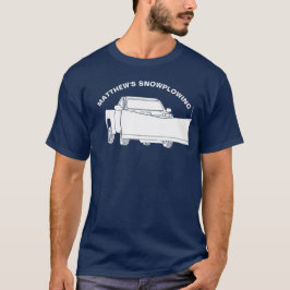 Schneepflug Lieferwagen LKW mit Pflugschnee T-Shirt