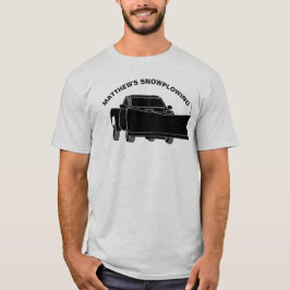 Schneepflug Lieferwagen LKW mit Pflugschnee T-Shirt
