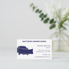 Schneepflug Lieferwagen LKW mit Pflugschnee Visitenkarte
