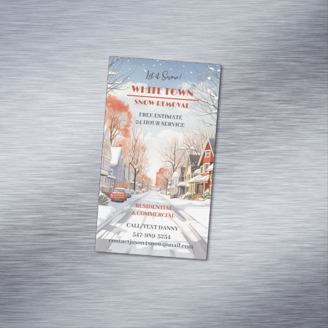 Schneepflug Magnetische Visitenkarte (Beispiel)