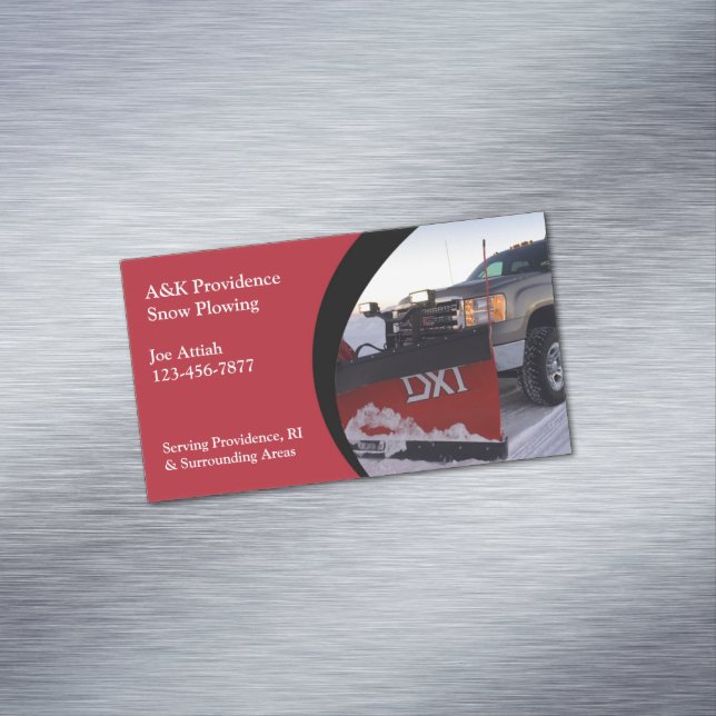 Schneepflug Magnetische Visitenkarte (Beispiel)