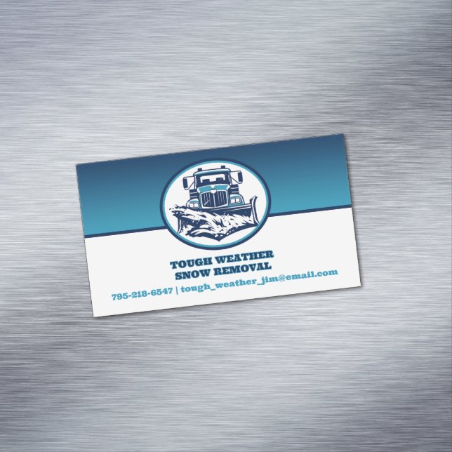 Schneepflug Magnetische Visitenkarte (Beispiel)