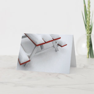 Schneepicknick Feiertagskarte