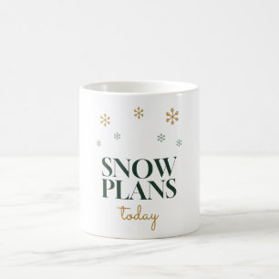 Schneepläne heute Winter-Schneeflocke Kaffeetasse