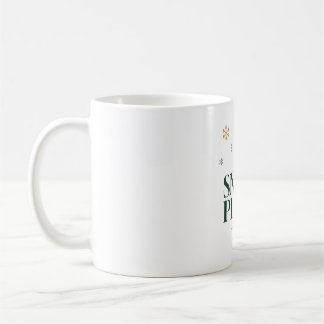 Schneepläne heute Winter-Schneeflocke-Typografie Kaffeetasse