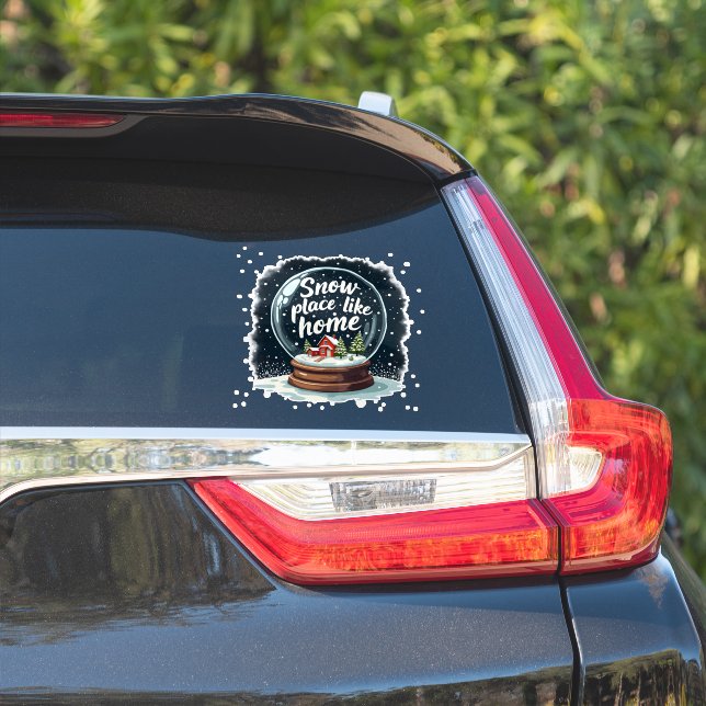 Schneeplatz wie Zuhause Aufkleber (Auto Seite)