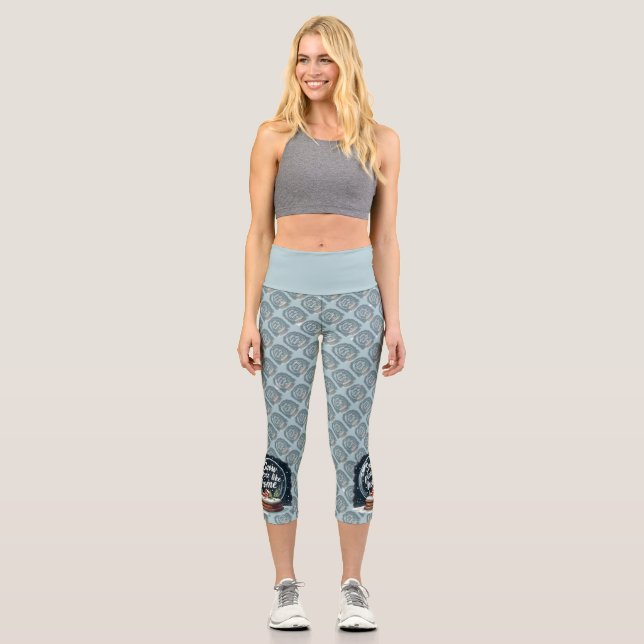 Schneeplatz wie Zuhause Capri Leggings (Vorderseite)