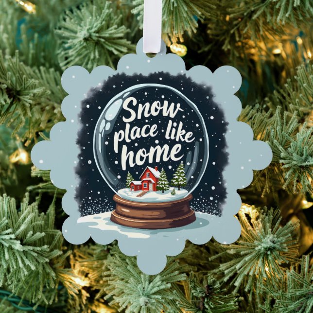 Schneeplatz wie Zuhause Ornament Karte (Insitu (Baum))