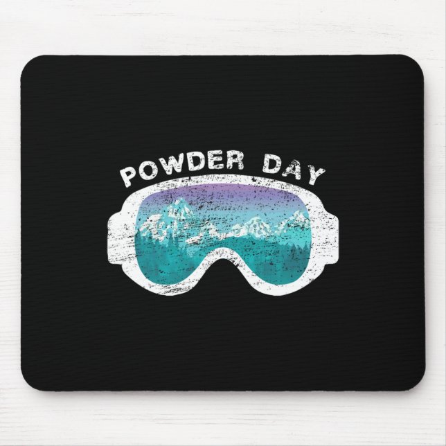 Schneepowder Day Snowboarden Mountain Sport Mousepad (Vorne)