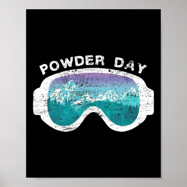Schneepowder Day Snowboarden Mountain Sport Poster (Vorne)