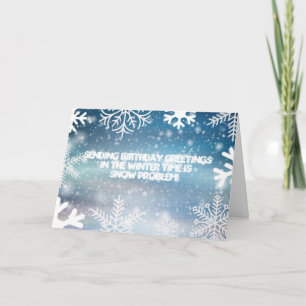 Schneeproblem Winter Geburtstagskarte Karte