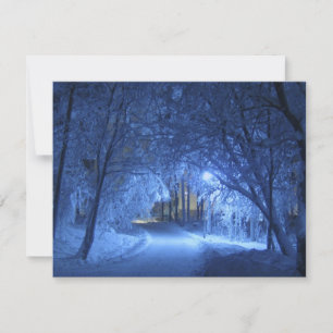 Schneereiche Winternacht Karte