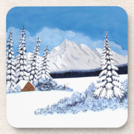 Schneereicher Winter Getränkeuntersetzer