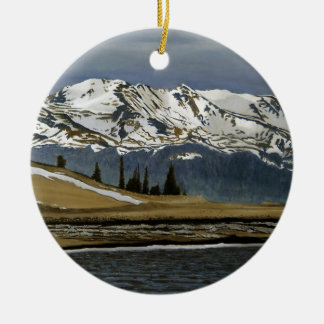 Schneereiches Leadville Colorado Bergpanorama Keramik Ornament