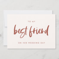 Schneerosa Hochzeitskartengruß an meine beste Freu
