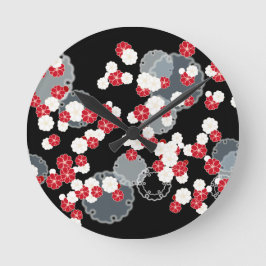 Schneeschauer Neujahrstag Runde Wanduhr