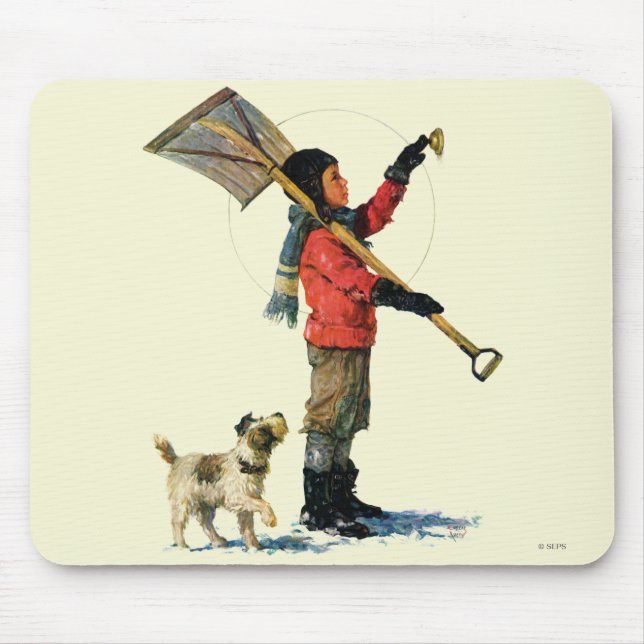 Schneeschieber Mousepad (Vorne)