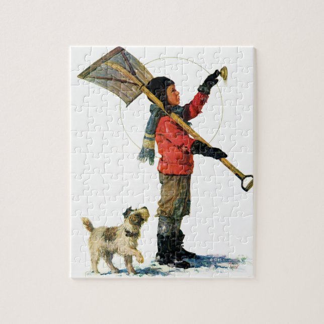 Schneeschieber Puzzle (Vertikal)