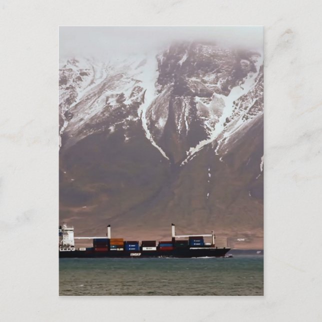 SCHNEESCHIFFE UM SCHNEEBERGE Amerika Postkarte (Vorderseite)